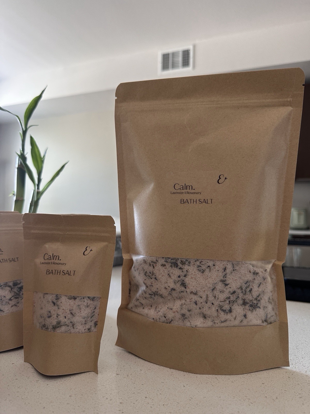 2 Pack Sal de Ba&ntilde;o Natural 1 lb / 16 oz &ndash; Lavanda y Romer