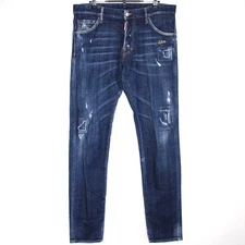 Dsquared2 Mens 34 x 33 Cool Guy Distressed Paint Splatter Skinny Jeans F1302