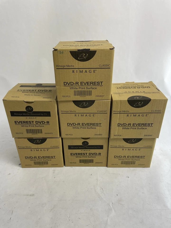 7 x 100 - New Rimage Everest White PrinWhite  Surface Thermal DVD-R 2002047 - Image 2 of 4