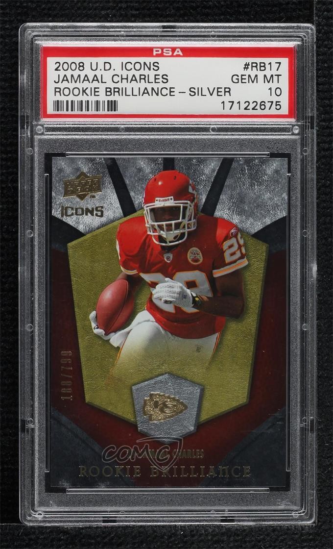Jamaal Charles Upper Deck Icons Rookie Brilliance #RB17 Silver