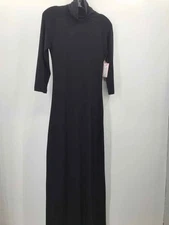 Pre-Owned Trafaluc Black Size Medium Shift Maxi Long Sleeve Dress