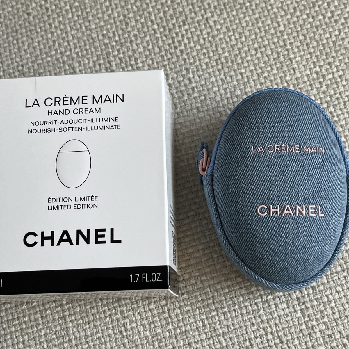 CHANEL LA CRÈME MAIN Hand & Nail Cream + Denim Pouch - 2026 DENIM