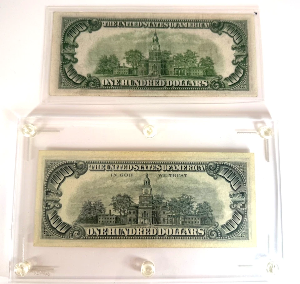 2- High Grade $100 Bills Series 1934 B, 1966 A Red Seal - Image 4 of 4