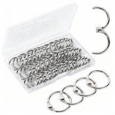 Small Binder Rings 1/2 inch 50 Pcs Mini Book Key 50PCS, Silver