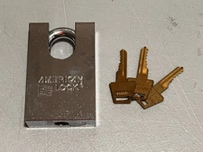 Vintage American Lock Company Series 748 Padlock with 3 Keys