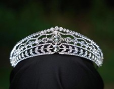 Oppulence Crystal Tiara Bridal Silver Crown Birthday Wedding Gift Diadem