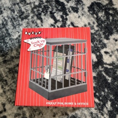 Phone Jail - Buzzy Lock Up Cage Phone Jail Time Out Novelty Gag Party Gray/Black