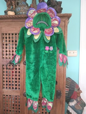 Vtg Chrisha Playful Plush Flower Costume Ages 2 - 4 Halloween Garden One Piece