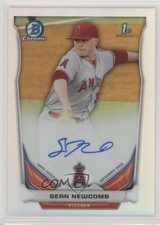 2014 Bowman Draft Chrome Pick Refractor Sean Newcomb #BCA-SN Auto 0d4