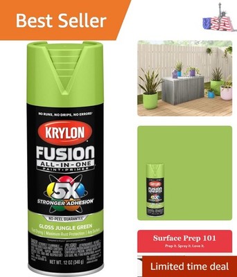 Fusion All-In-One Adhesive Spray Paint for Indoor/Outdoor Use, 12 oz, Jungle ...