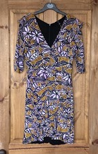 Zara ruched ruffle floral dress, S