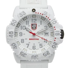 Luminox Navy SEAL Colormark 3050 Series Watch 3057 Quartz White Dial Used From J