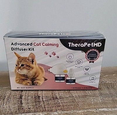 TheraPetMD Advanced Cat Calming Diffuser Kit 60 Day Supply 1 Diffuser 2 Refills