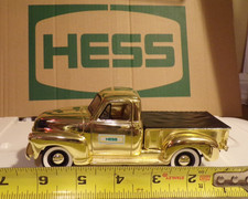 HESS TOY DIECAST TRUCK GOLD 1949 PICK UP BANK CUSTOM AMERADA