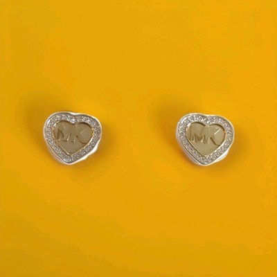  MICHAEL KORS Gold-Tone Heart MK logo Pavé Crystals with a MK Gift Box