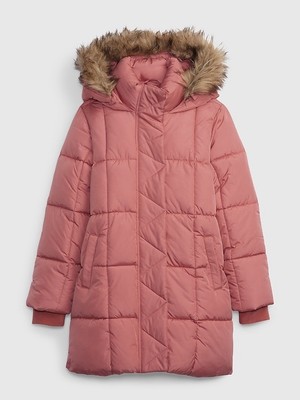 GAP Kids Heavyweight Parka Jacket in Rose Pink - Size XXL 14/16
