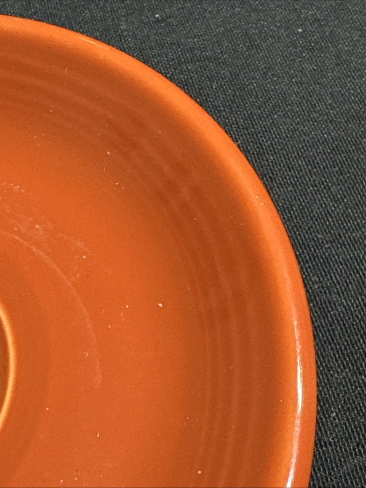 FIESTA Poppy Tangerine Orange 6”Saucer Cup Plate - Image 3 of 4