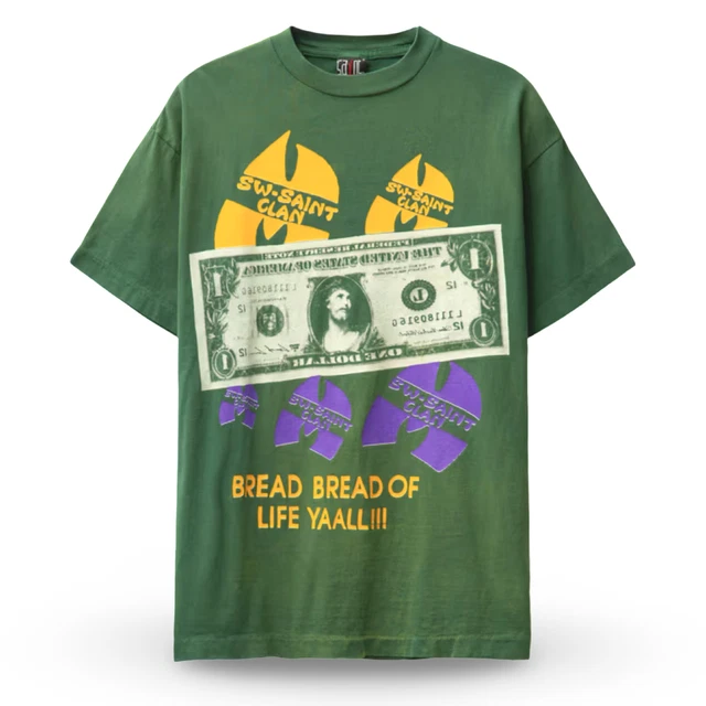 Saint Michael x Sean Wotherspoon x Wu Tang Jesus Dollar Bill Green Tee