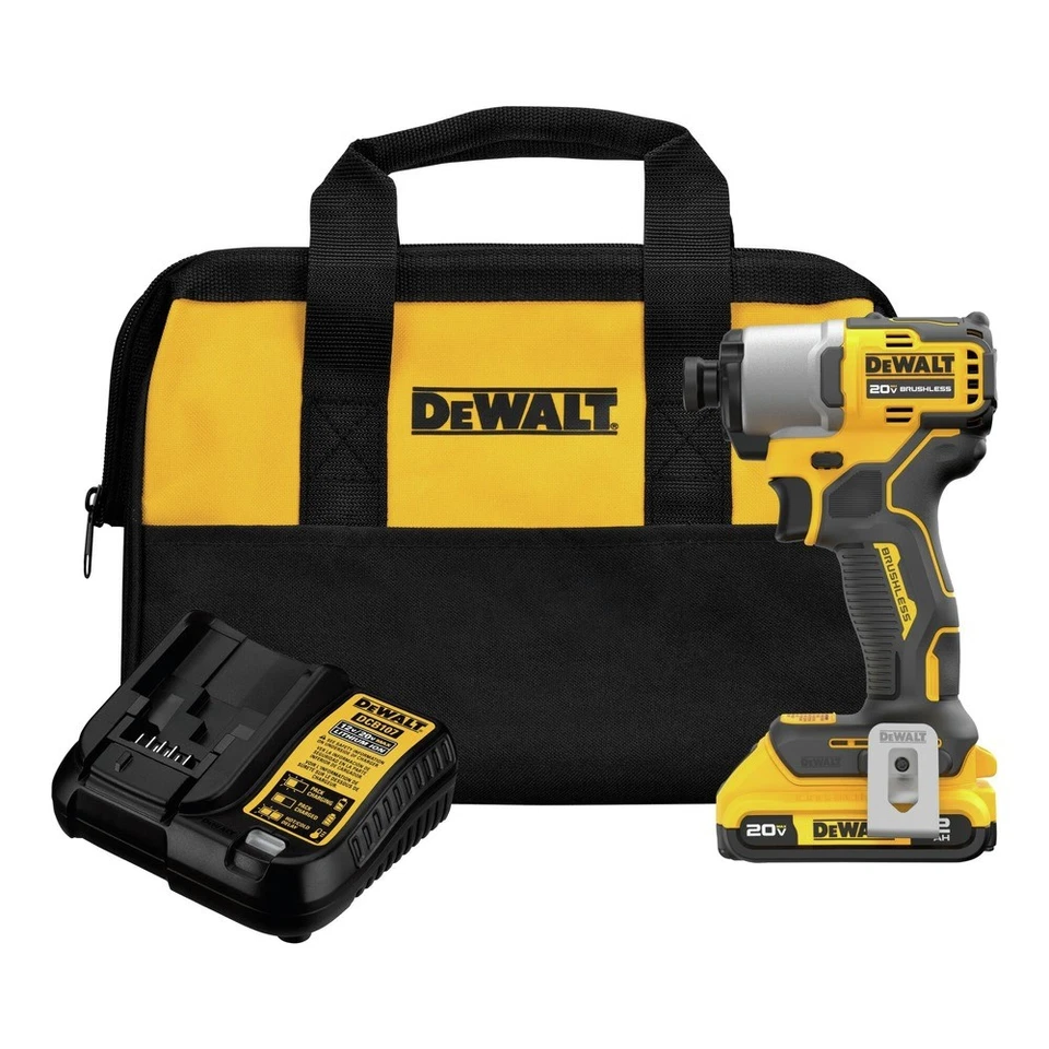 DEWALT DCF840D1R 20V MAX 1/4" Kit de atornillador de impacto inalámbrico certificado restaurado