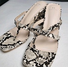Halston Snake Print Block Heel "Mash" Women's Size 8 New In Box MSRP $88