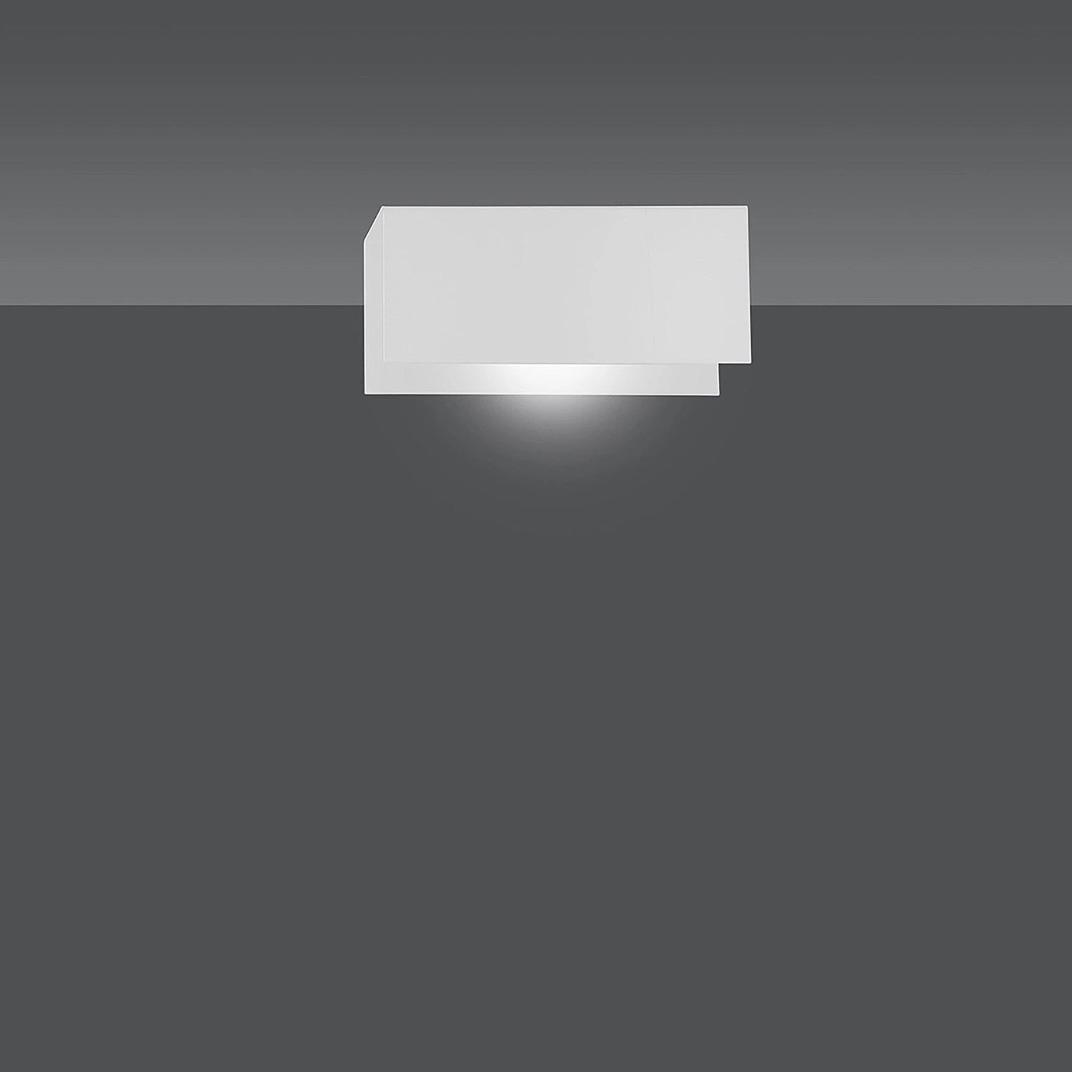 Applique Moderna 1 Luce Hachiman In Acciaio Bianco