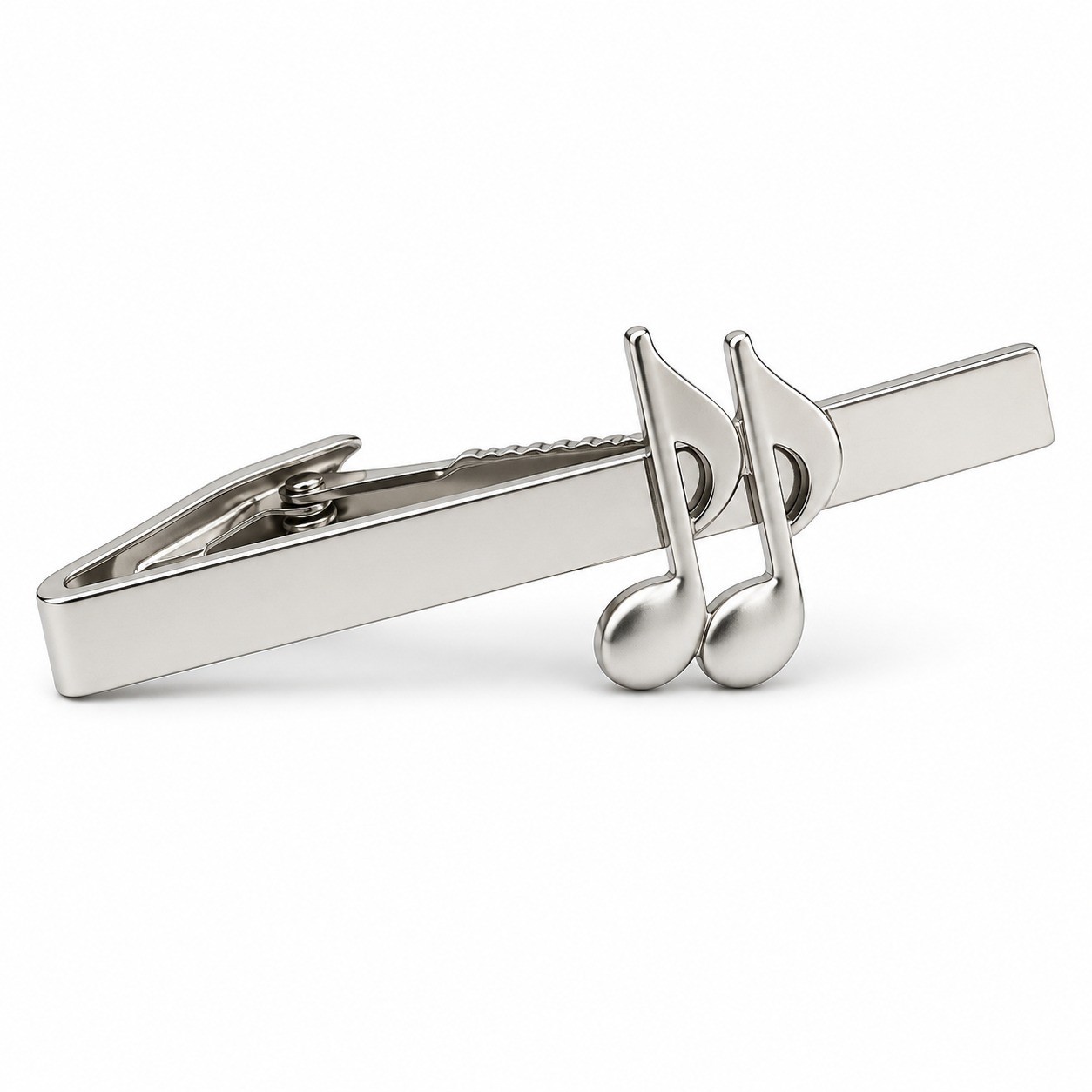 Quaver Tie Bar for Men – Onyx Art TB05- Music Note Premium Metal Tie Clip