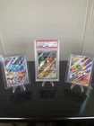 Kanto Starters Pidgey Promo Set: Bulbasaur, Charmander (PSA 8), and Squirtle