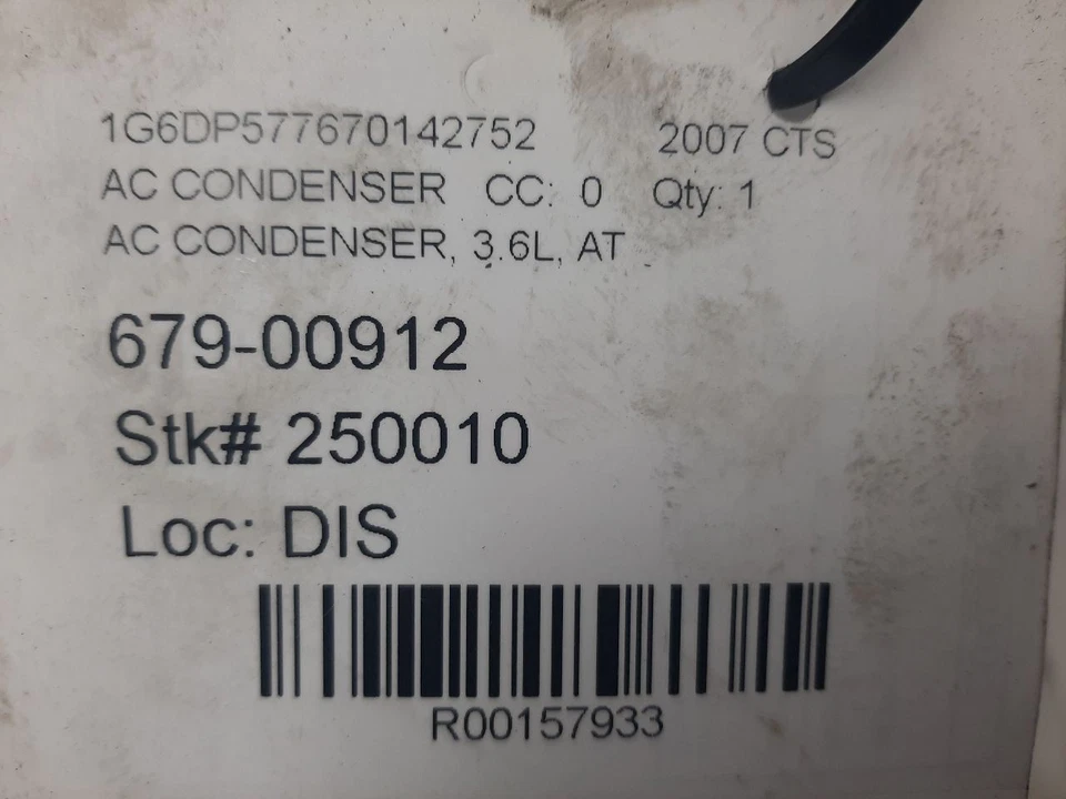 2003-2007 CADILLAC CTS AC Condenser 3.6L 19129982 - Image 2 of 4