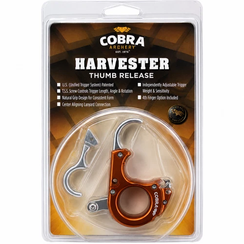 Cobra Harvester Release Aid 4 Finger Adjustable Archery Bow Release