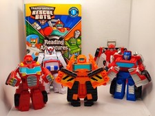 5x Playskool Heroes Transformers Rescue Bots Bundle Book- Heatwave Wedge Ratchet
