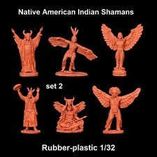 TNSold Toy Soldiers Indian Shamans set 2 Scale 1:32 WAREHOUSE USA