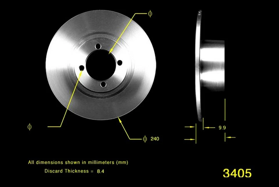 For BMW 2002 1975-1976 Bendix Global Premium Plain Solid Front Brake Rotor Foto 2 de 3