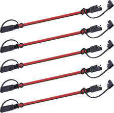 5 PCS 12 Gauge Quick Disconnect Polarized Wire Harness, 12 Inch Heavy Duty SAE C