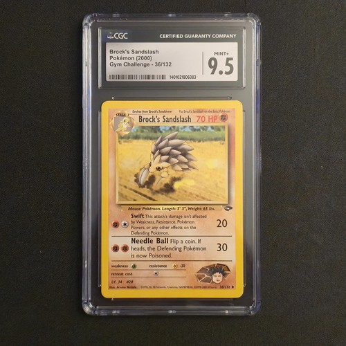 Brock's Sandslash (Unlimited) graded CGC 9.5 for sale on eBay