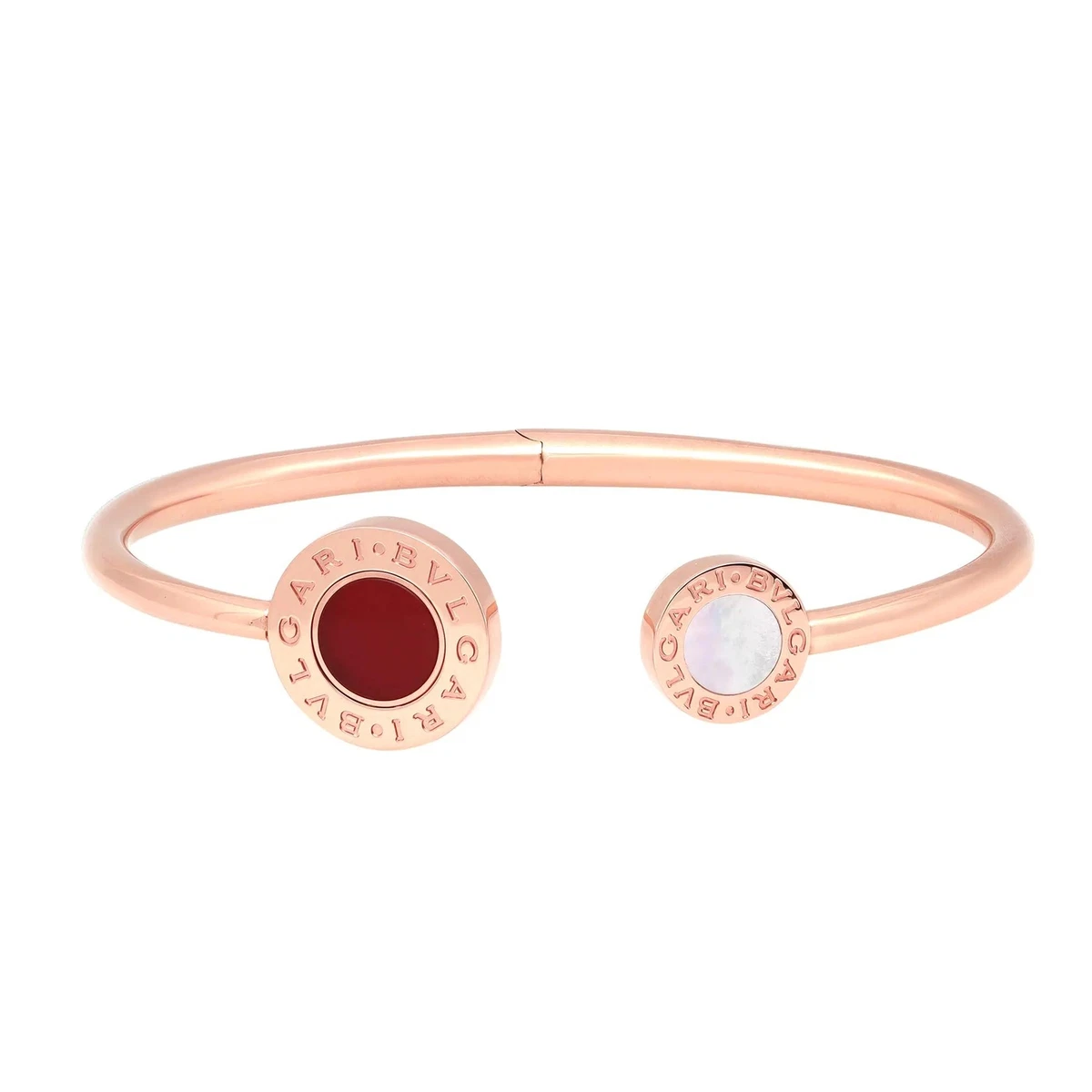 Rose gold BVLGARI BVLGARI Bracelet with White Mother of Pearl | Bulgari  Official Store