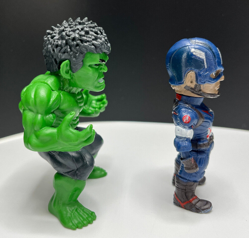 Marvel Avengers Endgame Hulk 3.5" Figure Captain America 3" Figure RARE - Picture 5 of 8