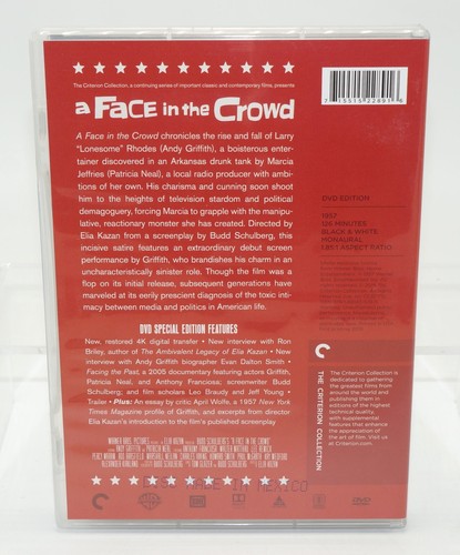 A Face In The Crowd DVD Criterion Collection #970 Black & White w/ Book - Picture 2 of 3