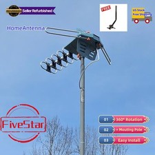 Modern Outdoor HDTV Antenna Amplified 360 Rotation Digital HD 4K 1080P