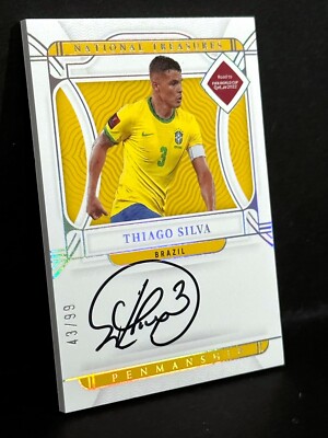 2022 Panini National Treasures FIFA Brazil Captain Thiago Silva On