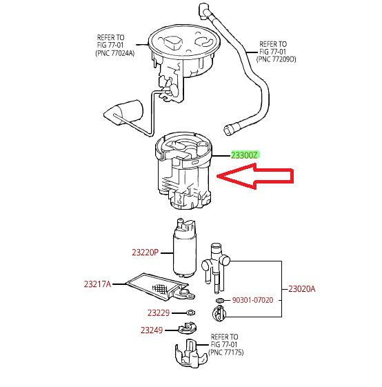LEXUS OEM FACTORY FUEL FILTER 2007-2012 ES350 23300-0A020 | eBay