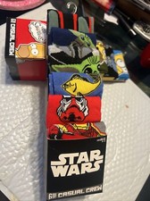 Star Wars casual CREW SOCKS Men Size 8-12 NEW 6 Pair hyp