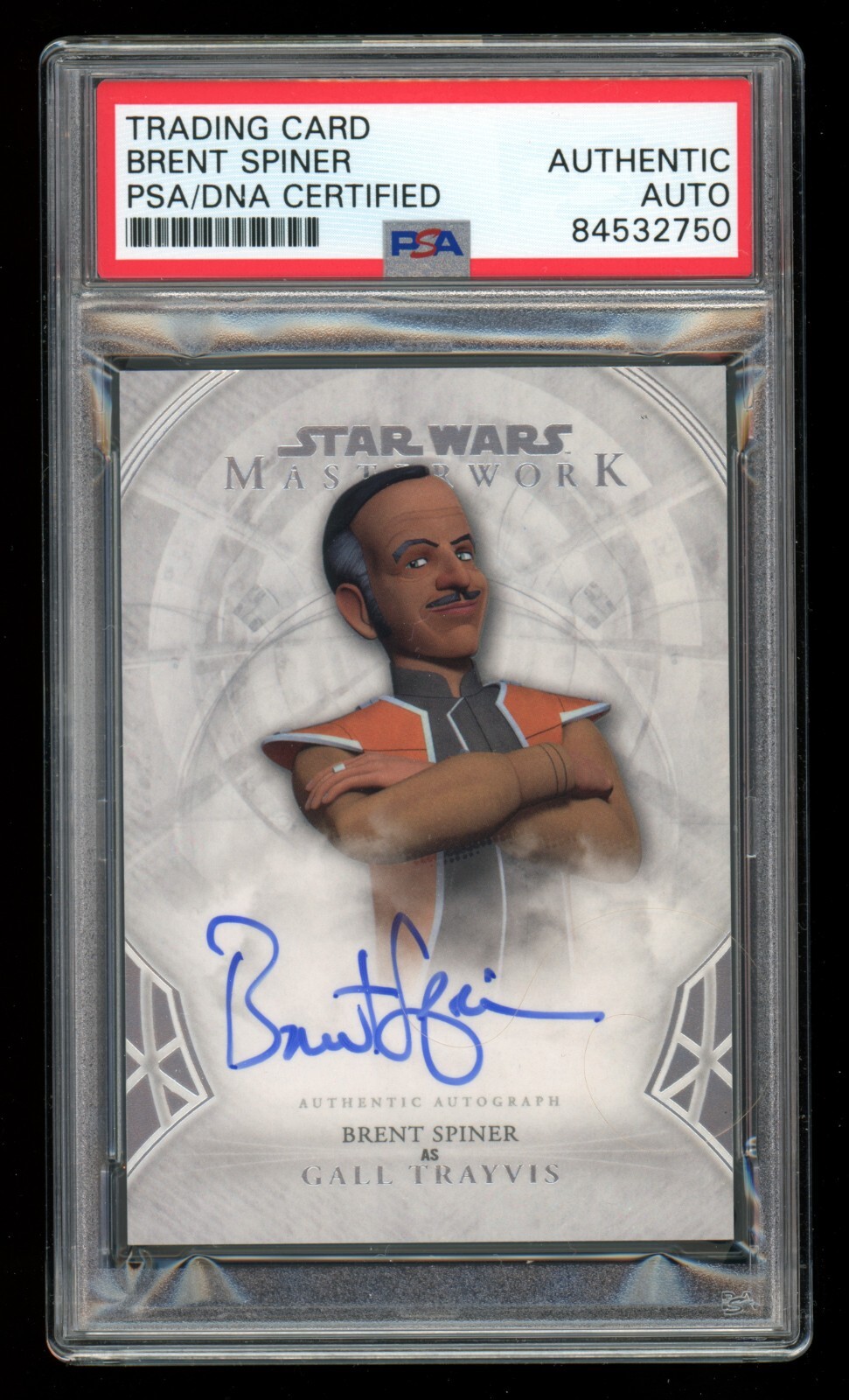 Brent Spiner PSA/DNA Auto Star Wars Masterwork Gall Trayvis Topps Card Item 750