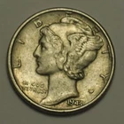 #6 Nicer Low Mintage 1944 P Mercury Dime