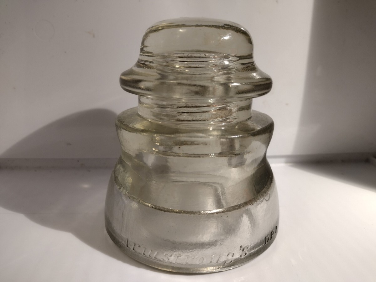 Vintage Armstrong DP1 Clear Glass Electrical INSULATOR 28 52 Made
