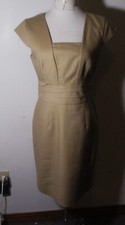 BABNANA REPUBLIC Khaki Tan Cap Sleeve Knee Length Dress Size 8 Petite