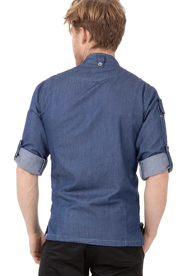 Chef Works Mens Gramercy Denim Chef Coat (EXDZ001) 2XL.  (f) - Image 2 of 2