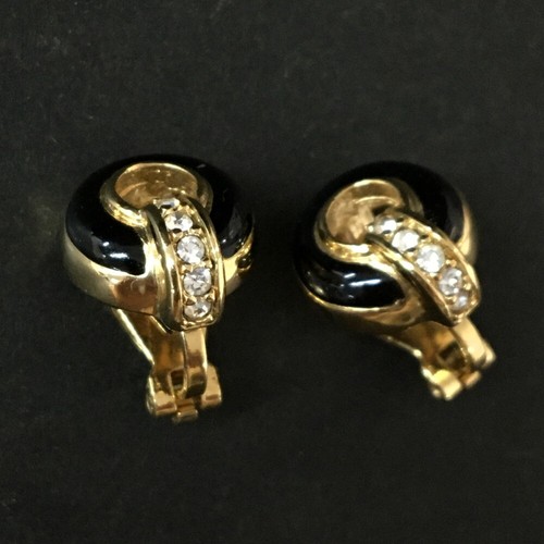 Christian Dior Rhinestone Gold Tone Earrings/3BC0066 - Imagen 5 de 8
