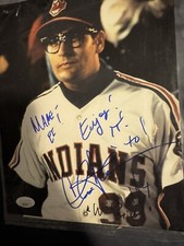 Foto firmada por Charlie Sheen de 8x10 Major League Wild Thing autografiada certificado de autenticidad JSA