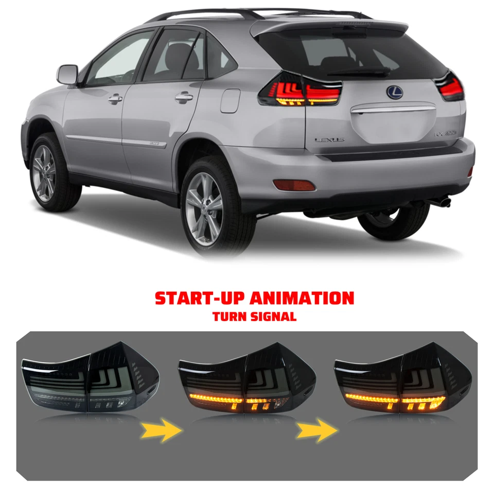 Luces traseras LED secuenciales para Lexus RX330 RX350 RX400h 2004-2009 luces traseras Foto 3 de 4