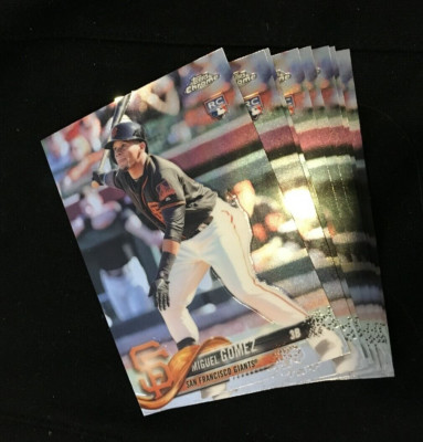 2018 Topps Chrome #13 Miguel Gomez 8 count Rookie Card lot San Francisco Giants